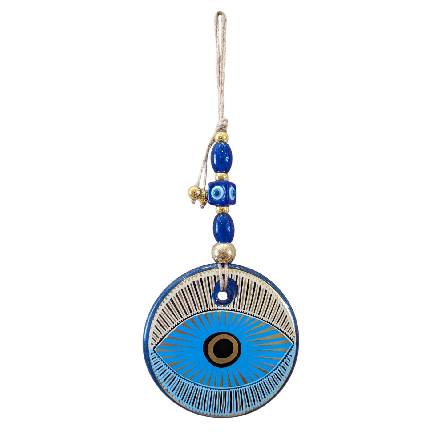 Beaded Evil Eye Wall Hanger