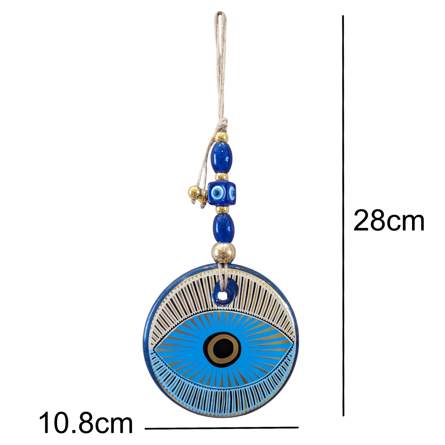 Beaded Evil Eye Wall Hanger