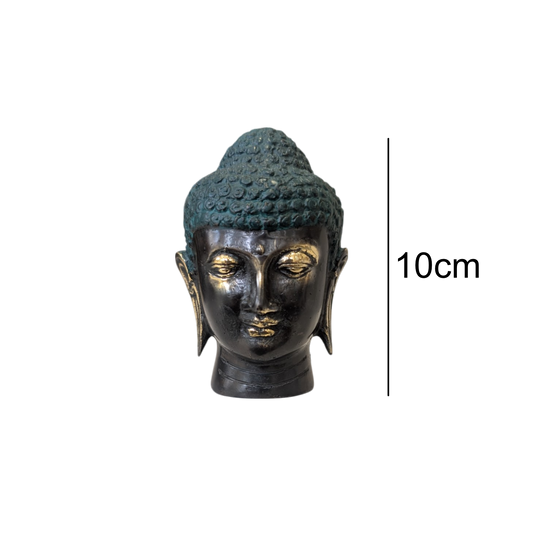 Brass Buddha Head - 10cm tall