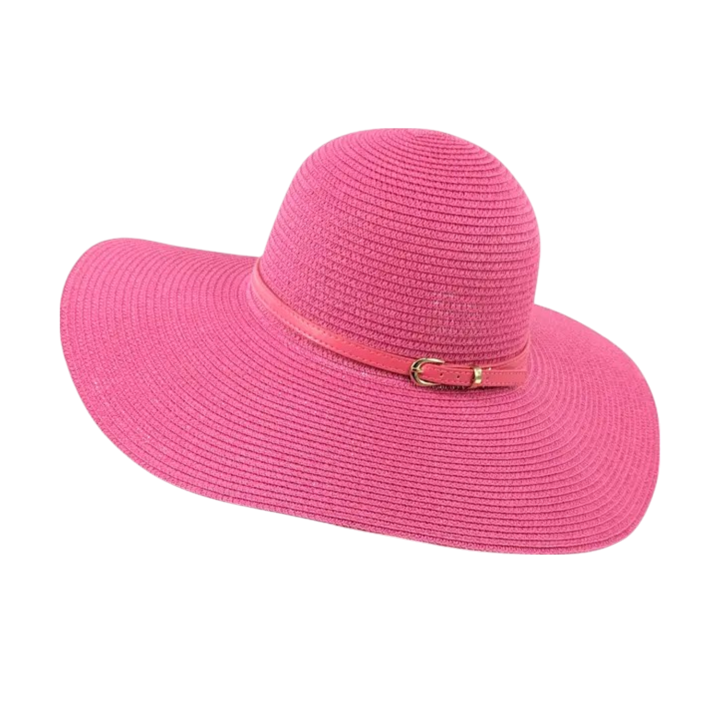Bright and Bold Wide Brim Foldable Hat - Fuchsia (57cm) side