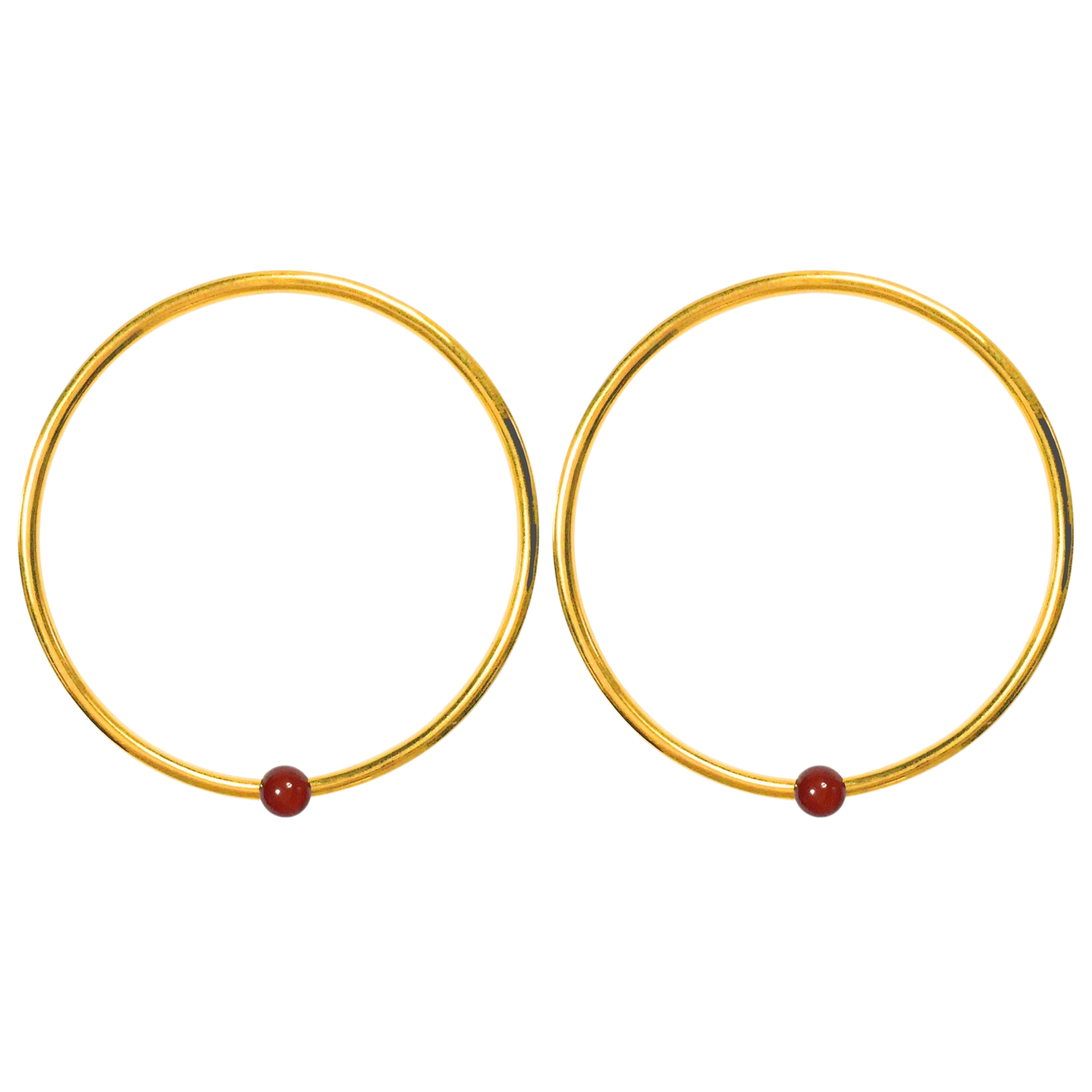 Carnelian Hoop Earrings