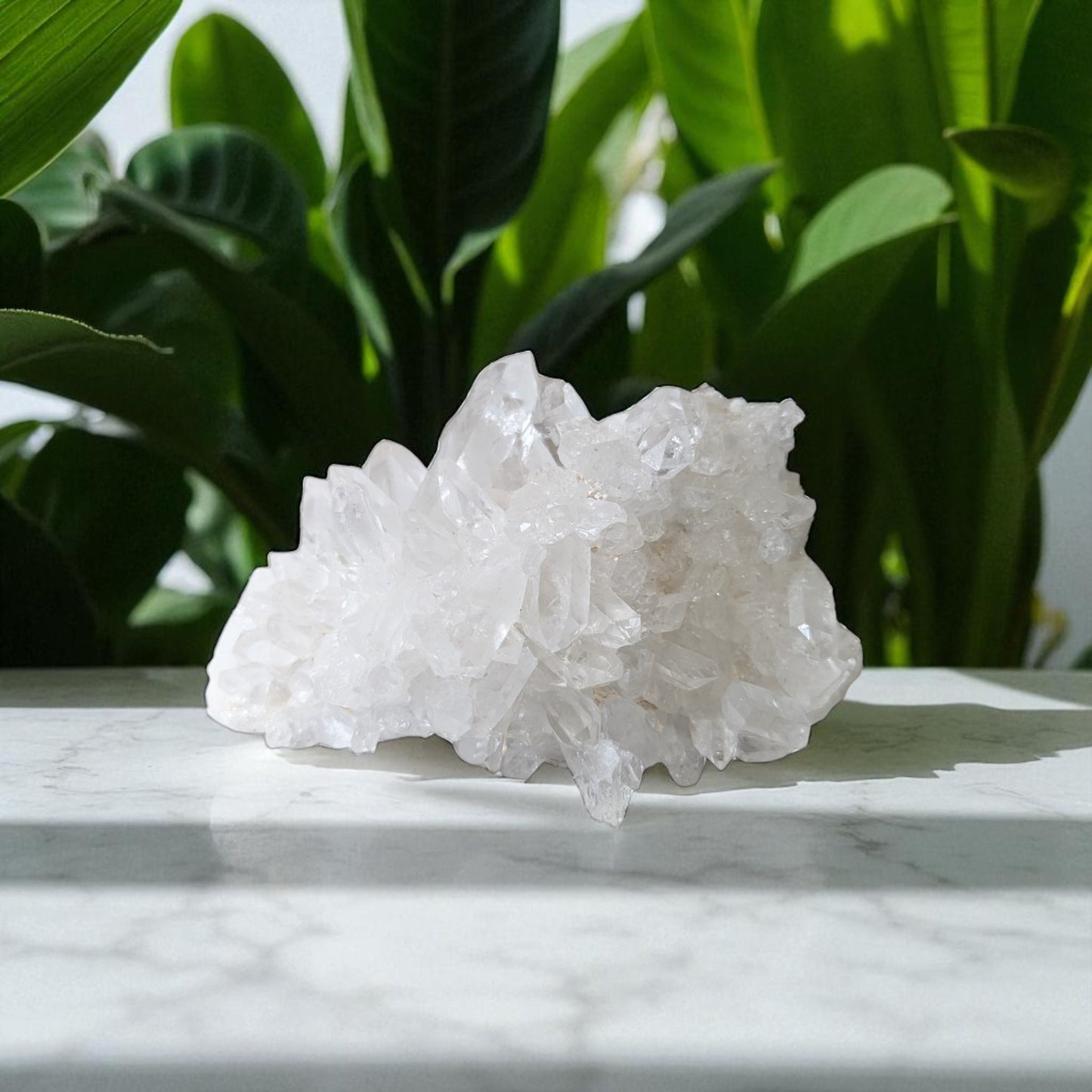 Zeca De Souza Clear Quartz on marble top