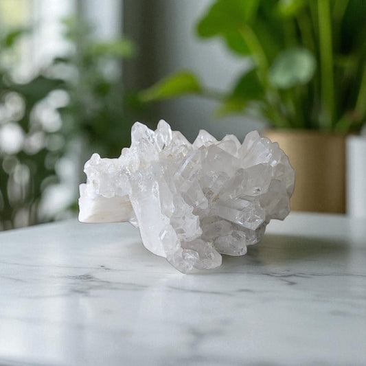 Zeca De Souza Clear Quartz on marble top