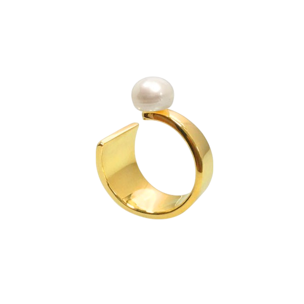Floating Pearl Ring- Handmade