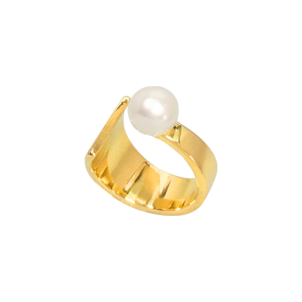 Floating Pearl Ring- Handmade