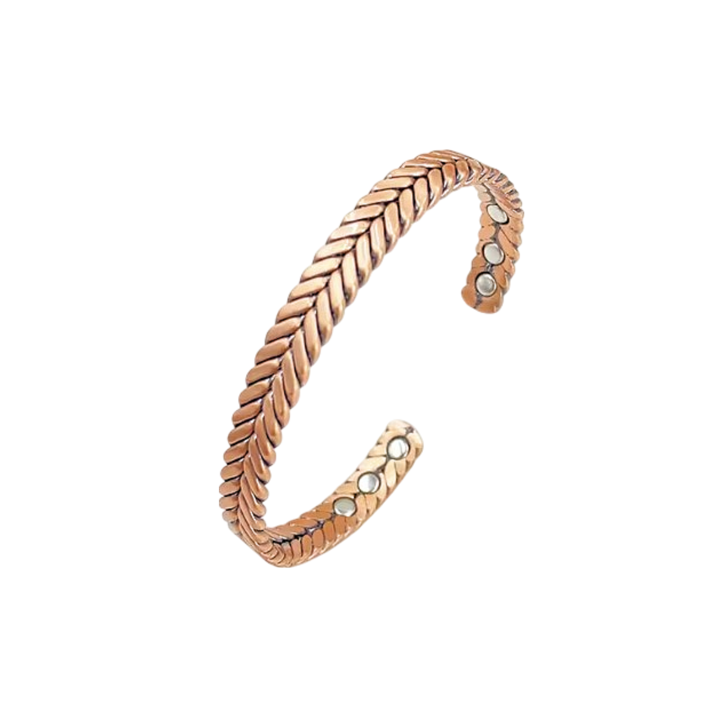 Herringbone Copper and Magnet Cuff/Bracelet