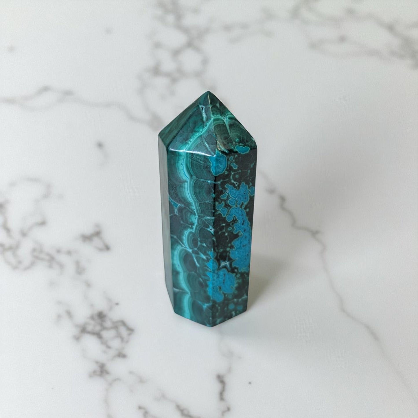 Malachite Obelisk 9cm tall 4