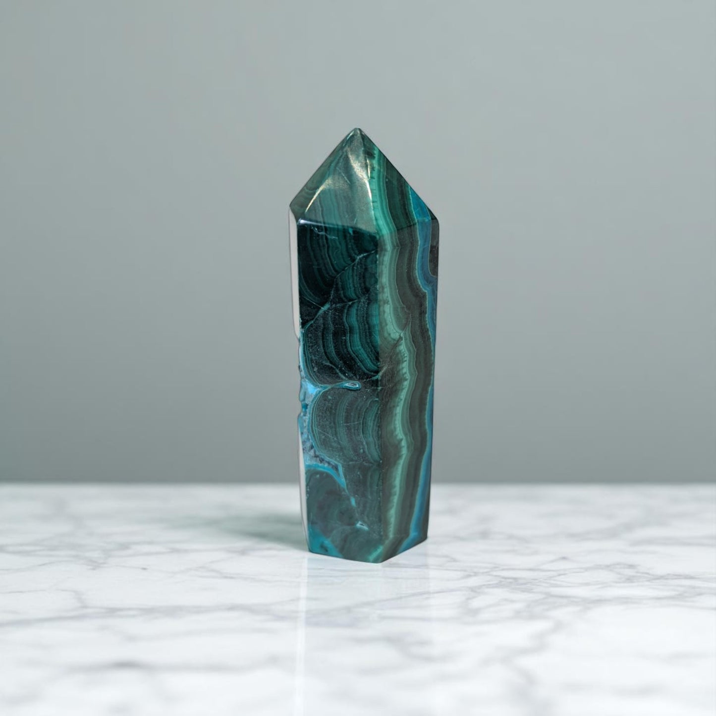 malachite obelisk 10cm tall 3