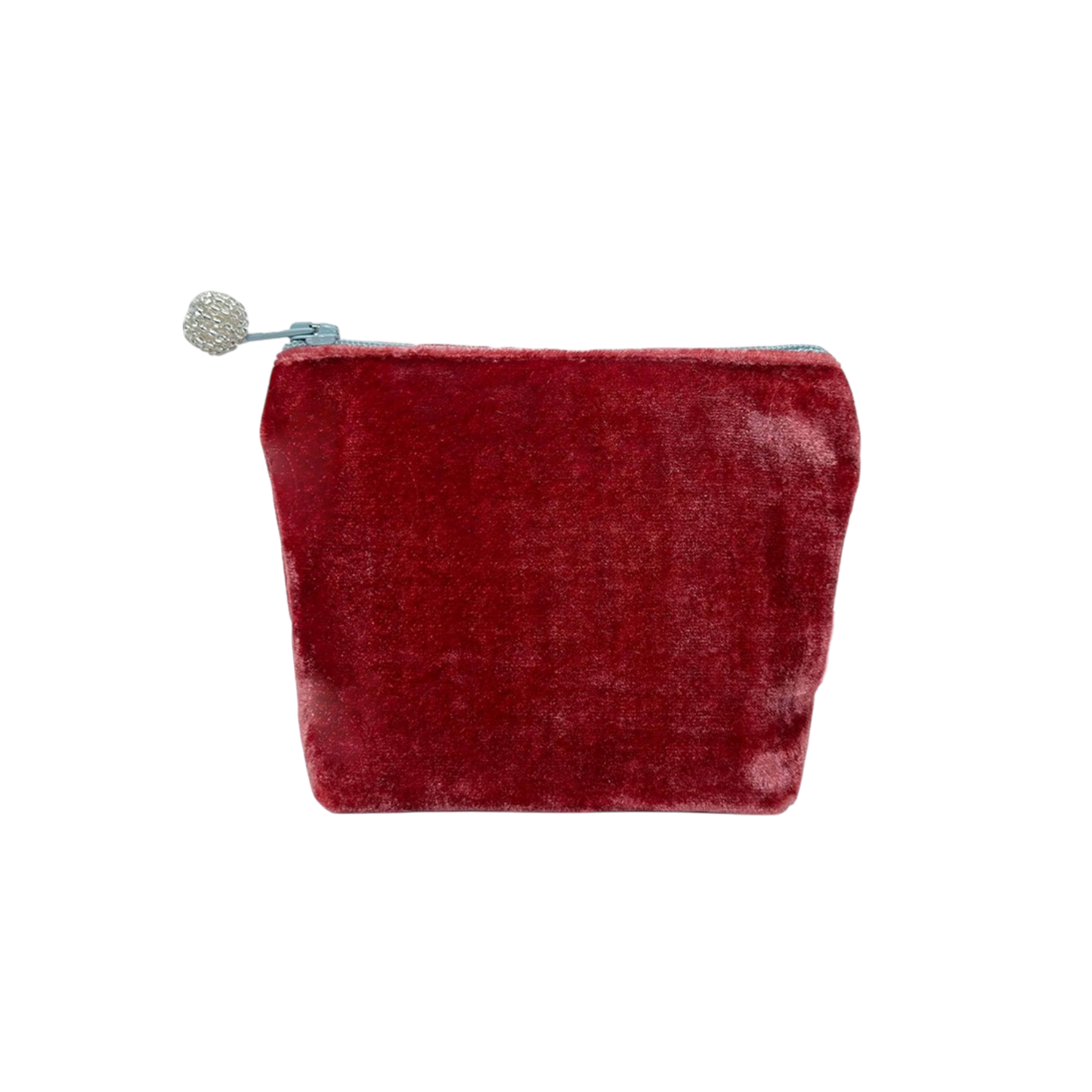 Velvet Mini Pouch/Purse Earth Red- 12cm x 9cm
