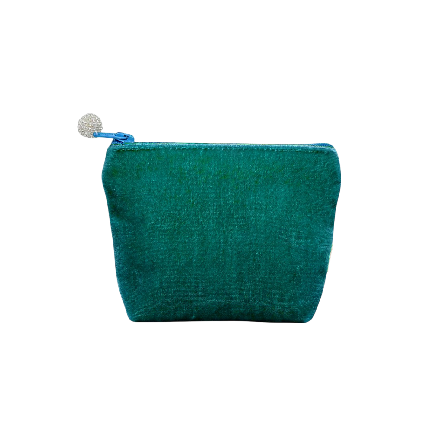 Velvet Mini Pouch/Purse Marine Green - 12cm x 9cm