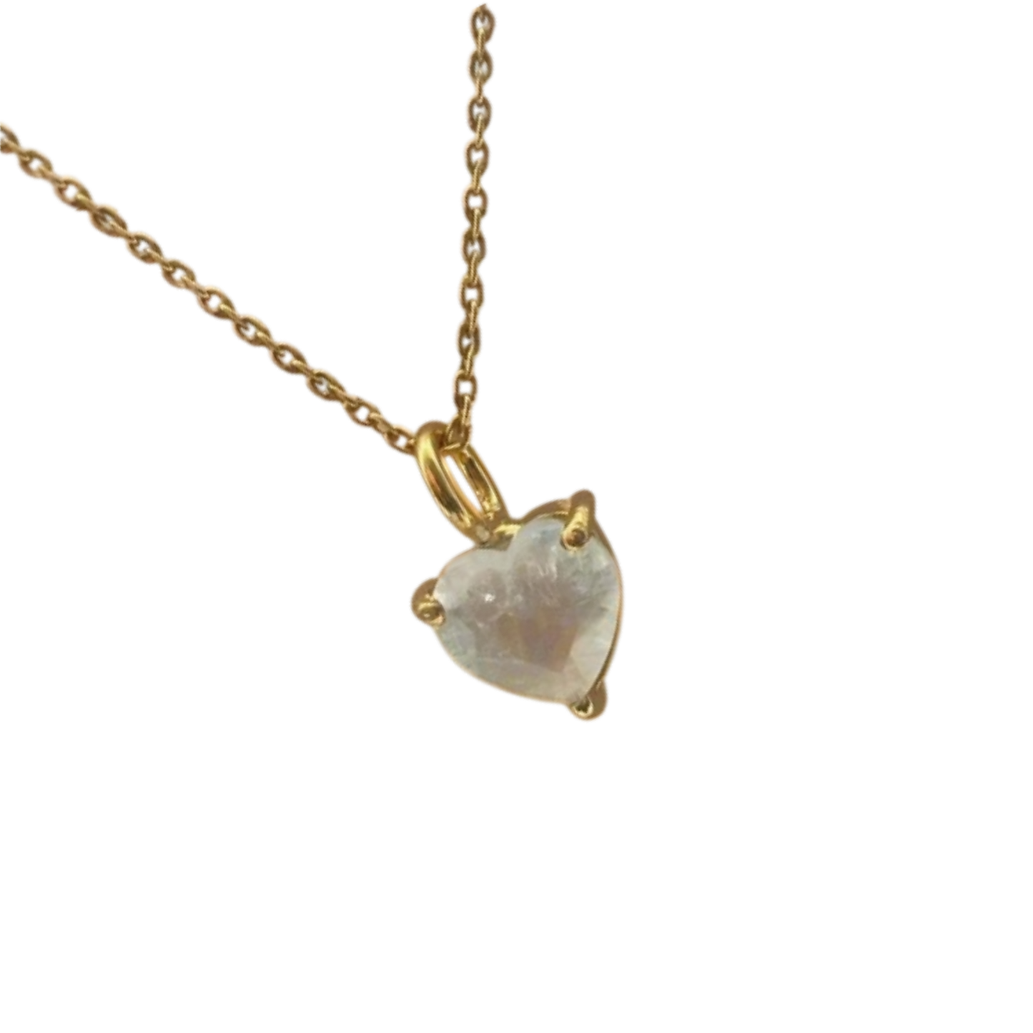 Moonstone Heart Necklace