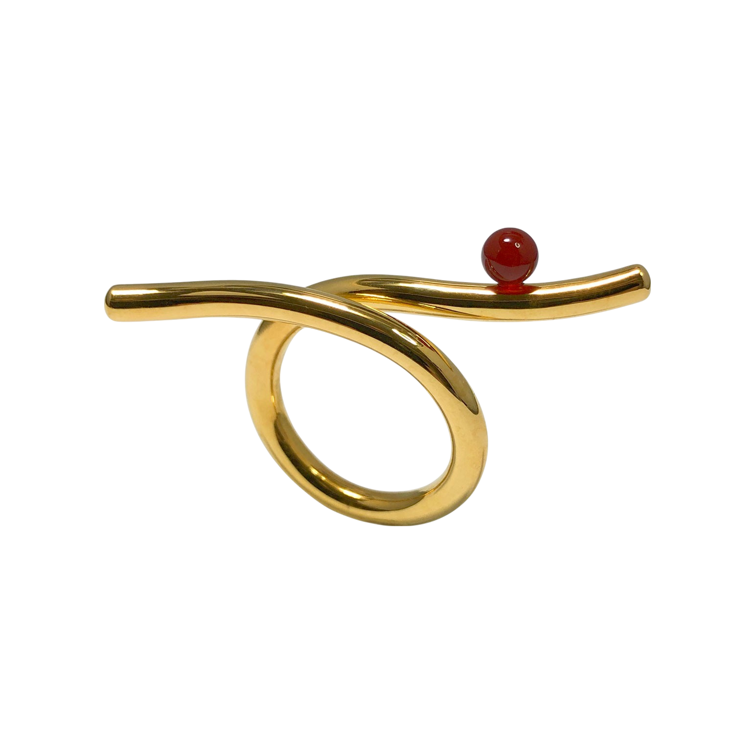 Handmade Carnelian Paralex Ring