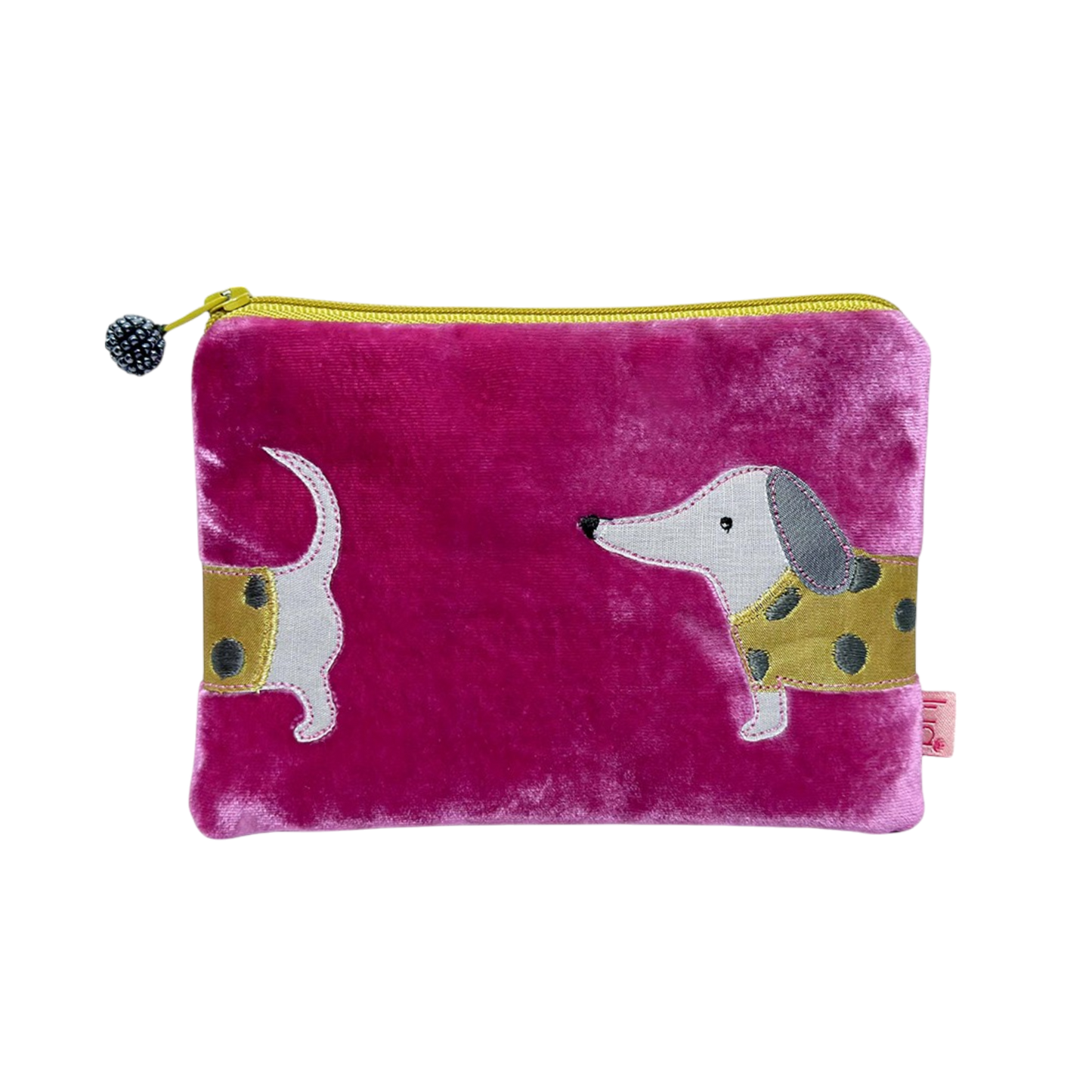Velvet Dachshund Purse 16cm x 11cm