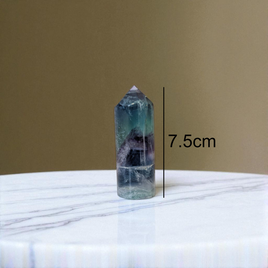 Rainbow Fluorite Obelisk - 7.5cm x 2.5cm with size