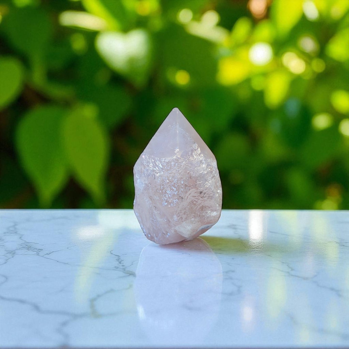 Rose Aura Quartz Point - 8.5cm x 6cm 3
