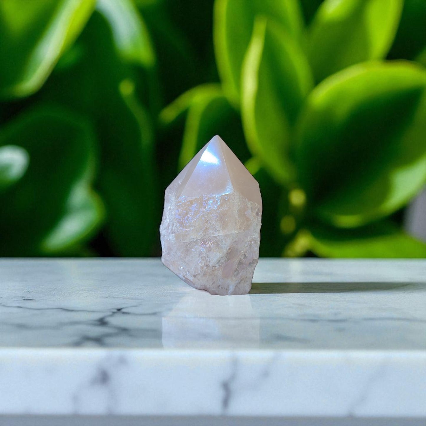 Rose Aura Quartz Point - 8.5cm x 6cm 2