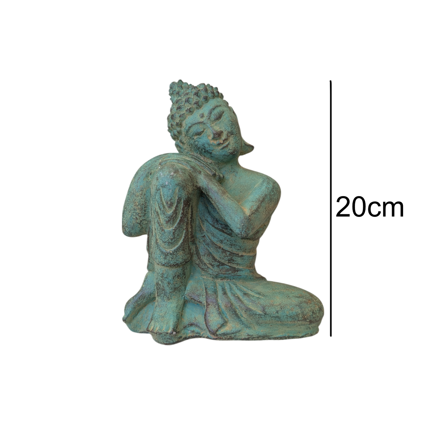 Sandstone Buddha with dimensions