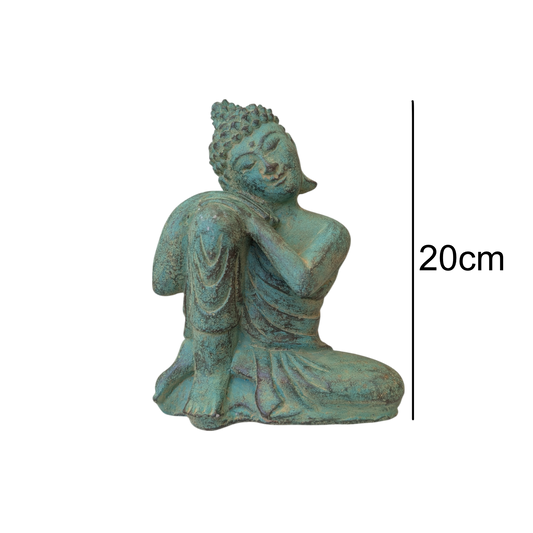 Sandstone Buddha with dimensions