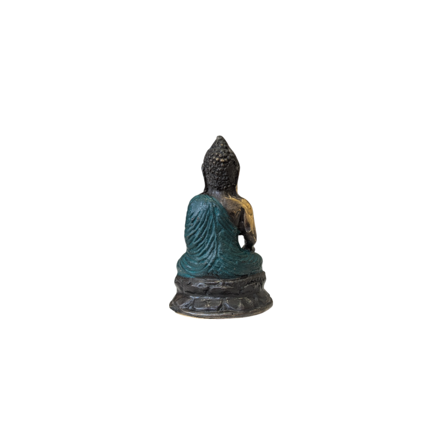 Small Brass Sitting Buddha - 7cm tall