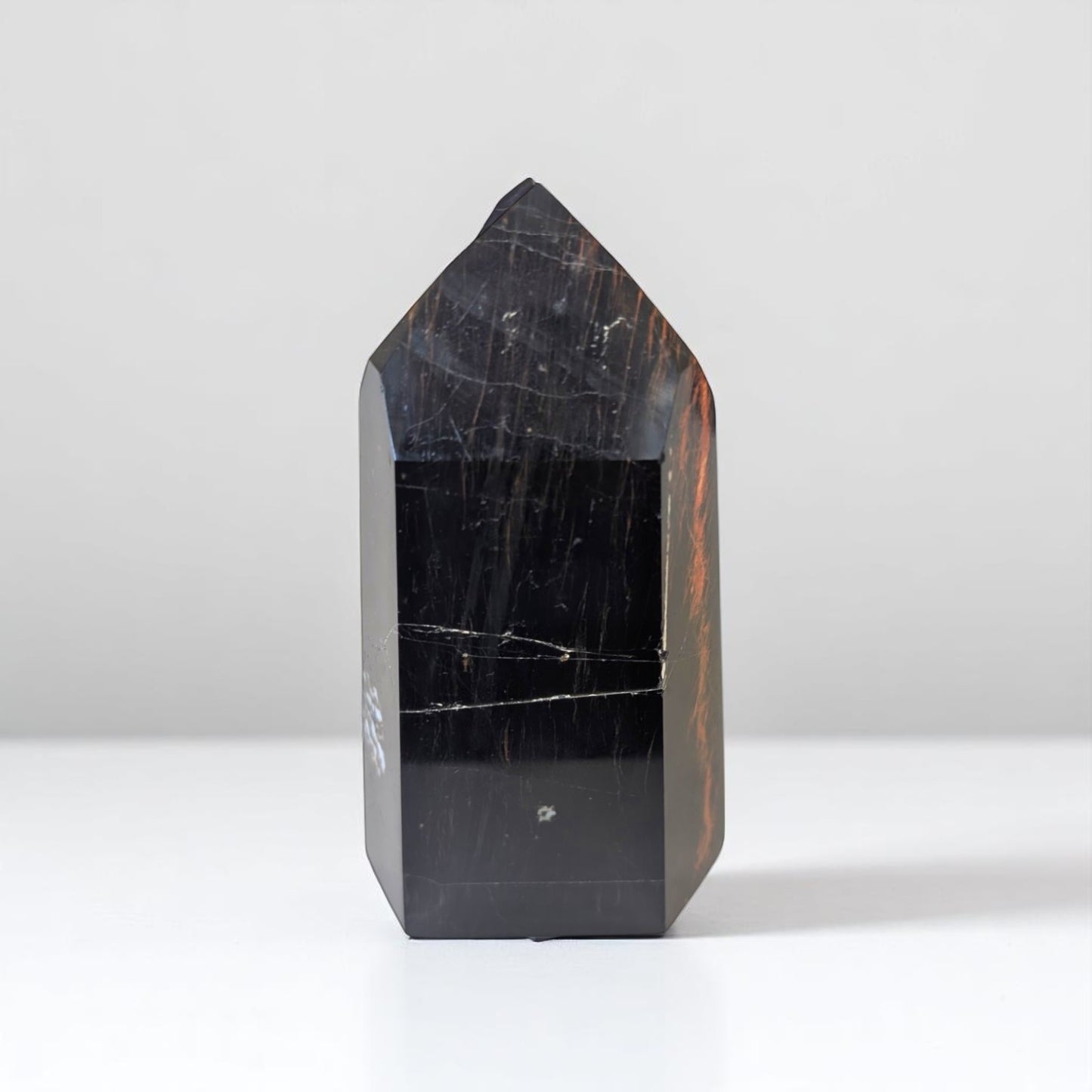 Tourmaline & Iron Obelisk - 11cm tall 3