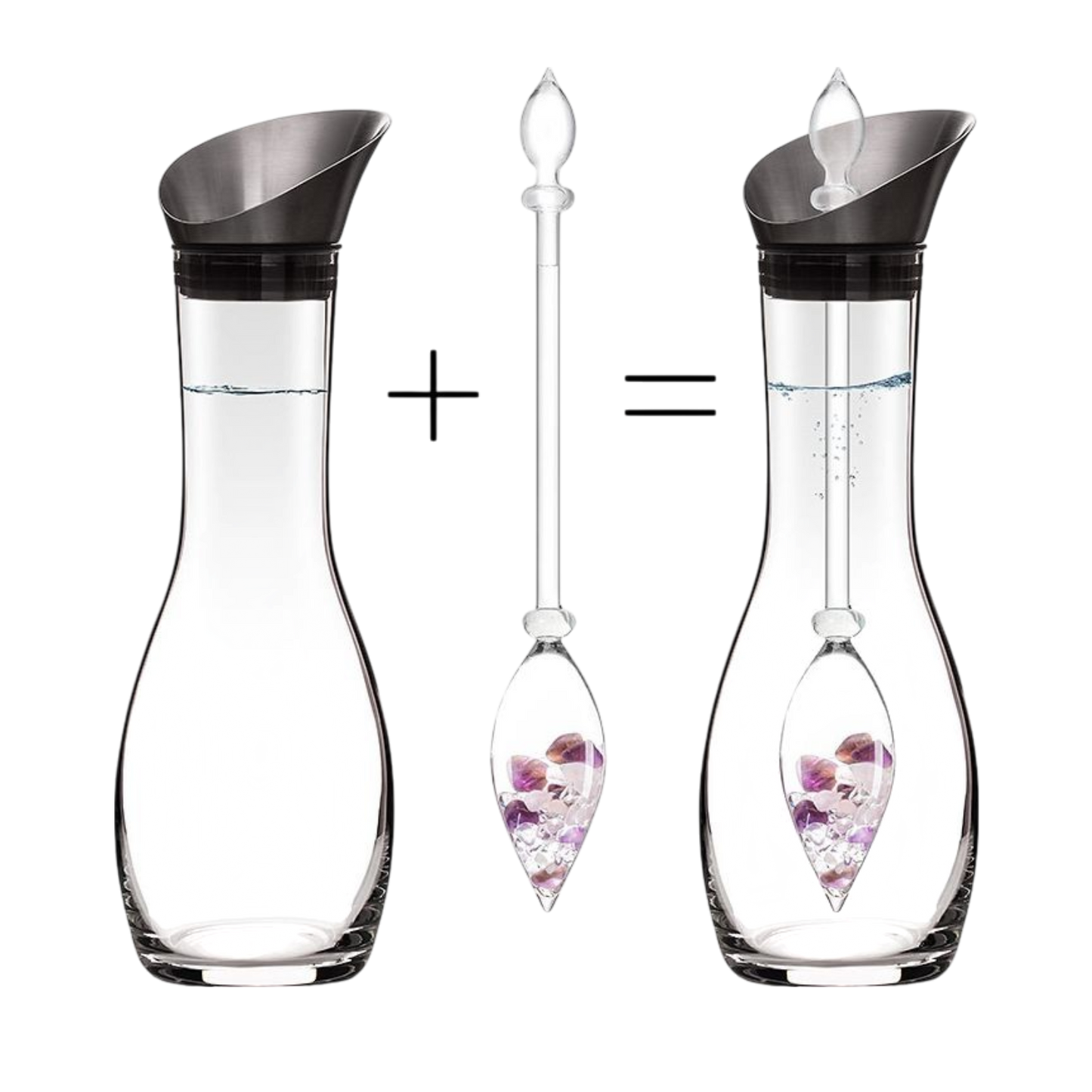 Vitajuwel Decanter - Amethyst & Rose Quartz