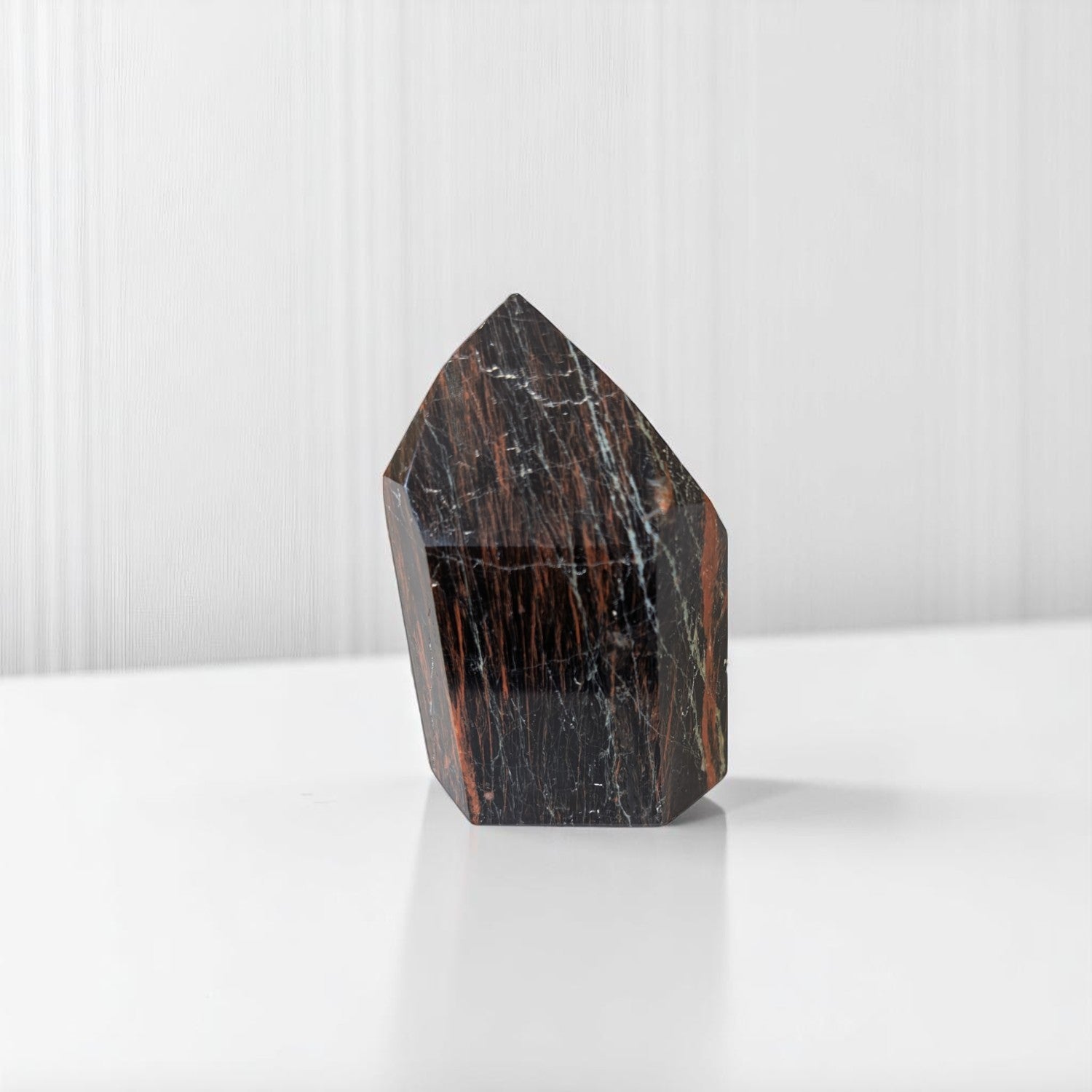 Black Tourmaline & Hematite on marble 3
