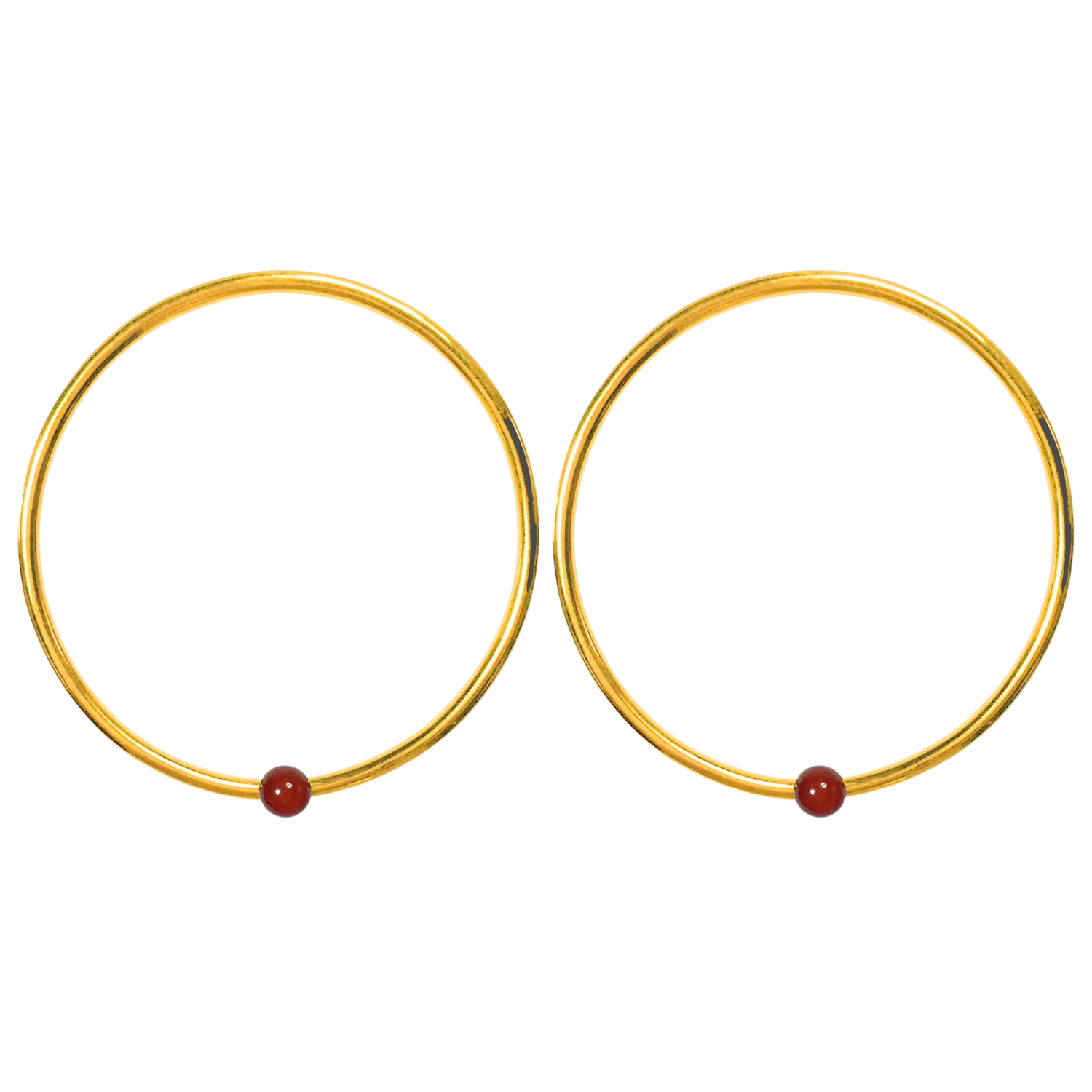 Carnelian Hoop Earrings