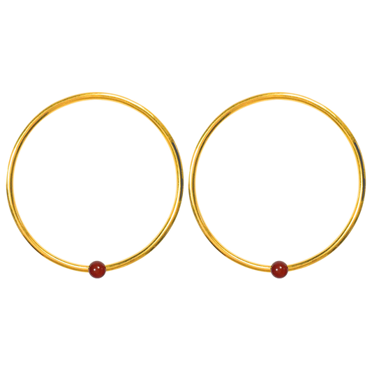 Carnelian Hoop Earrings