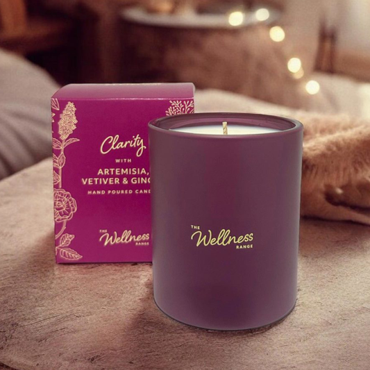 Clarity Wellness Glass Candle with Artemisa, Vetiver & Ginger