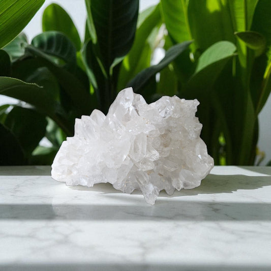 Zeca De Souza Clear Quartz  on marble top