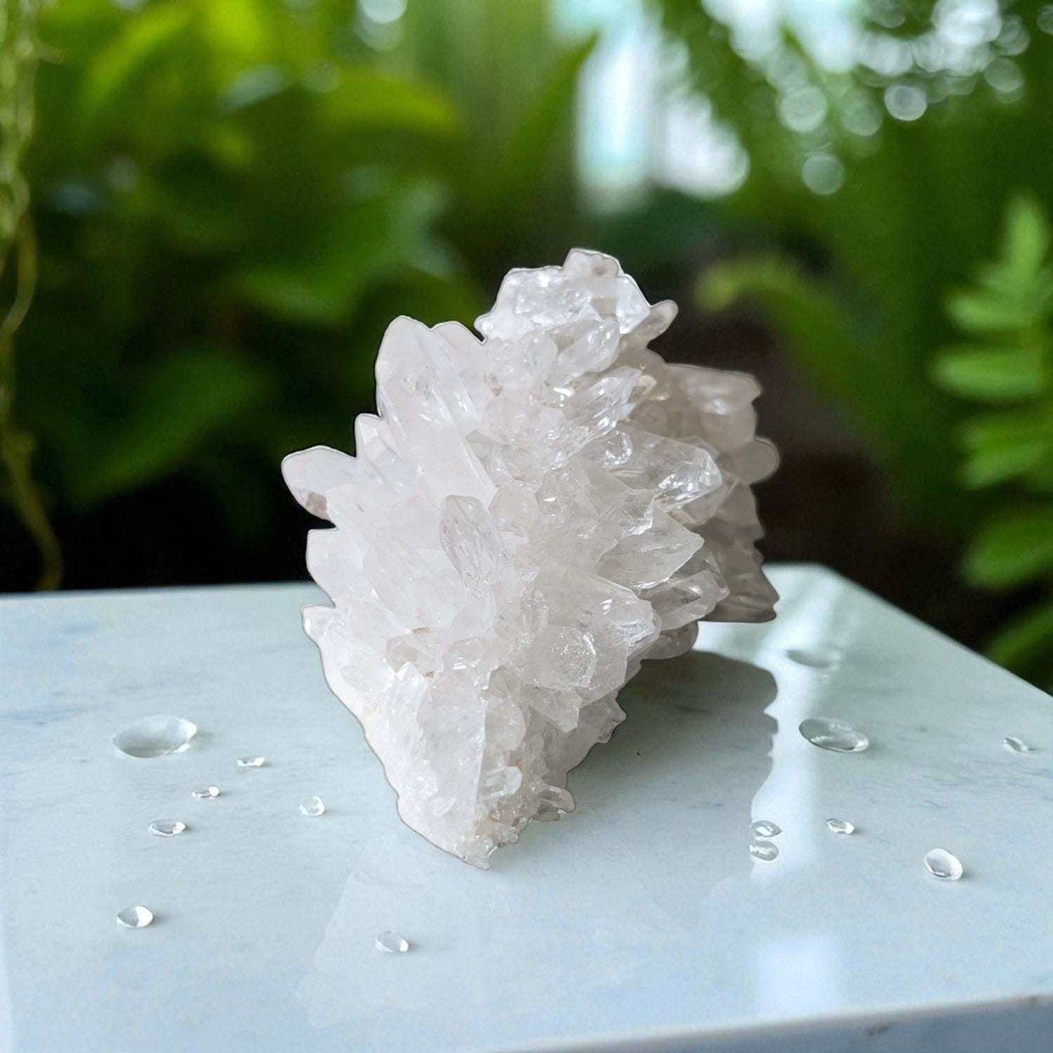 Zeca De Souza Clear Quartz  on marble top