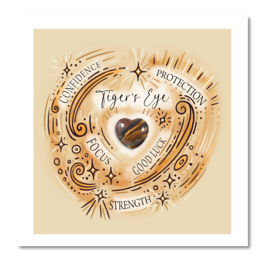 Crystal Greeting Cards - Tiger's Eye