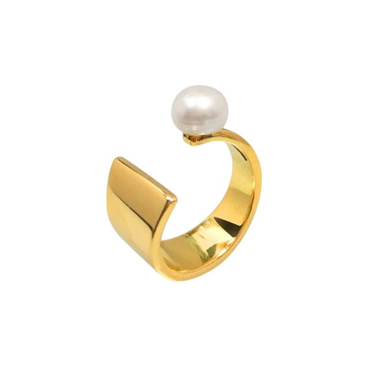 Floating Pearl Ring- Handmade
