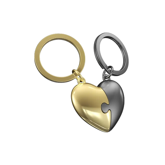 Heart Puzzle key ring