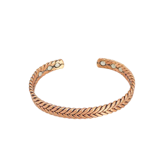 Herringbone Copper and Magnet Cuff/Bracelet