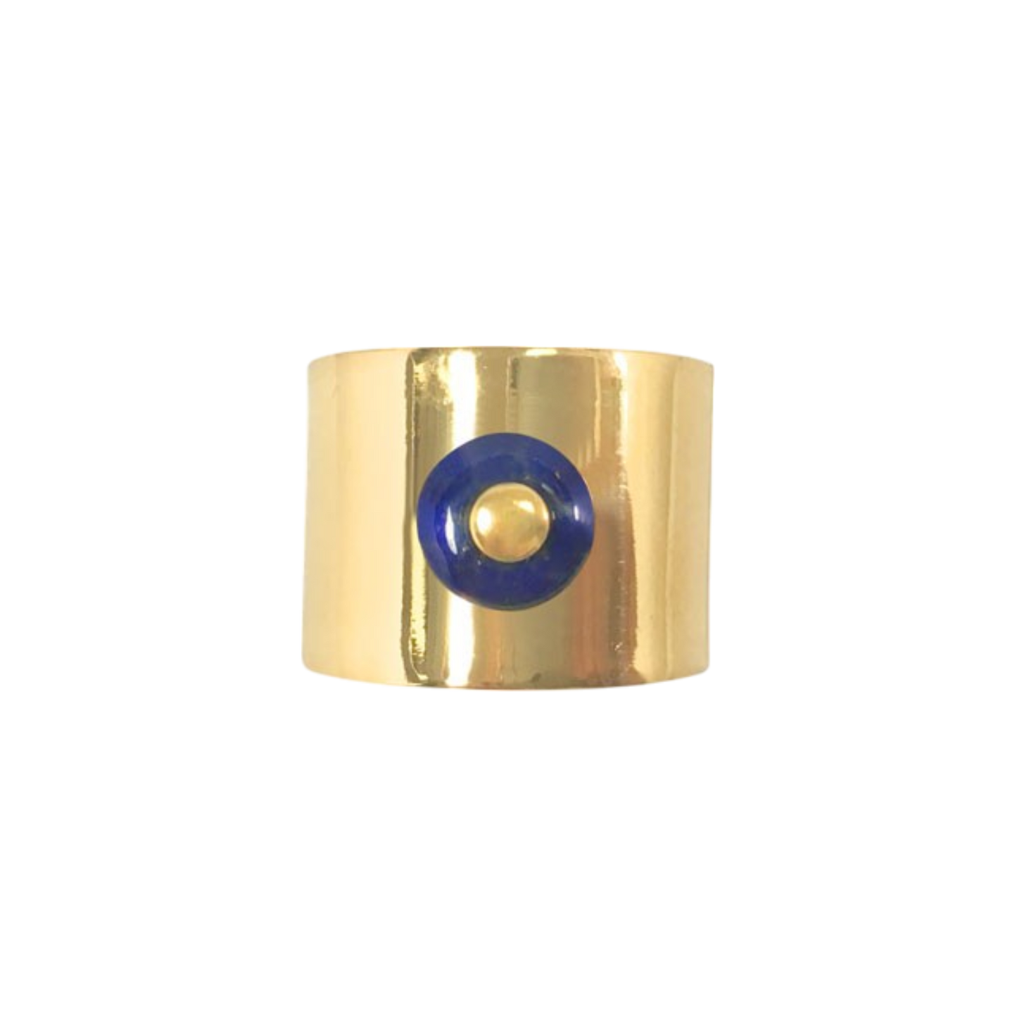 Handmade Lapis Lazuli Disc Ring top