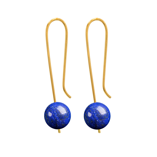 Lapis Lazuli Drop Earrings- Handmade