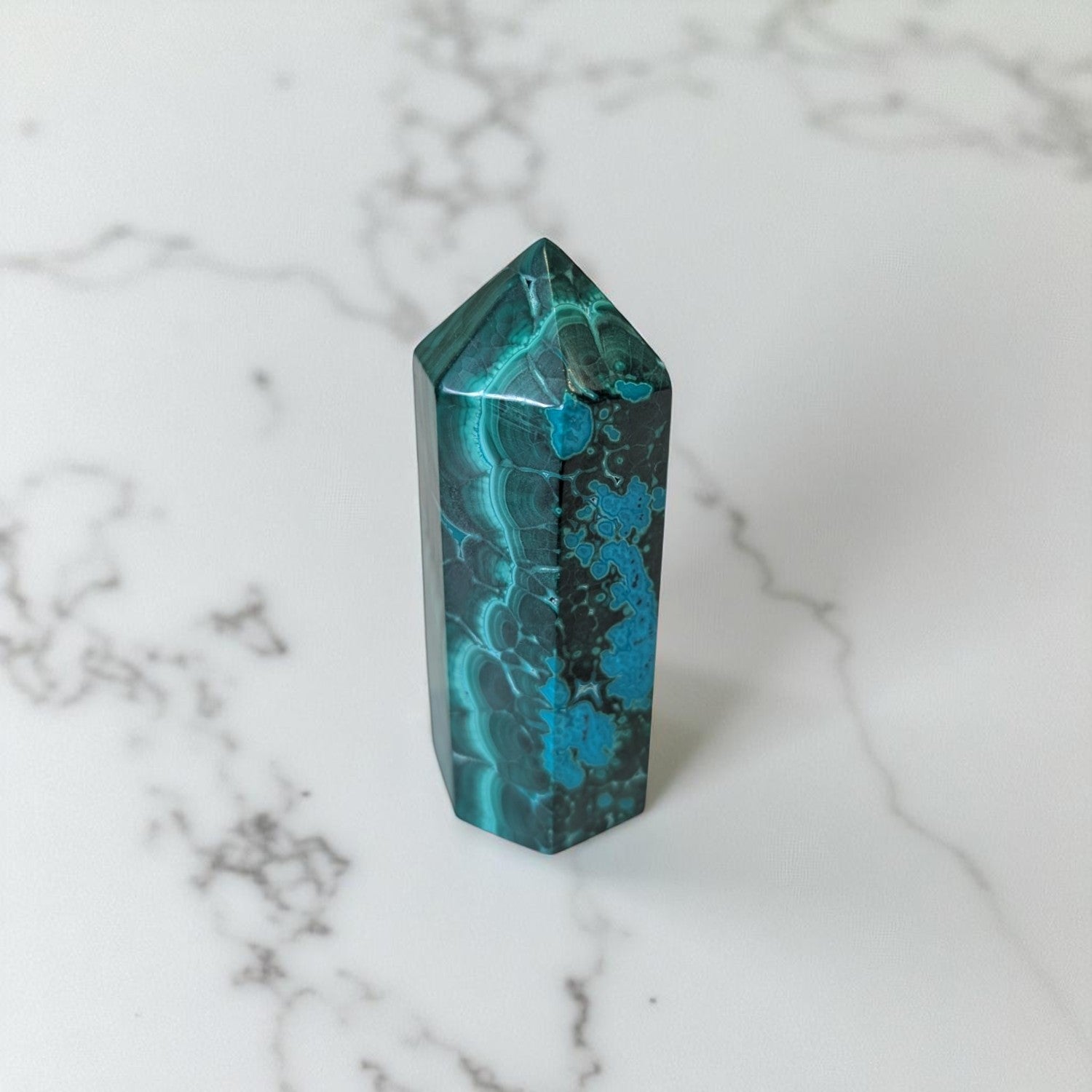 Malachite Obelisk 9cm tall 4