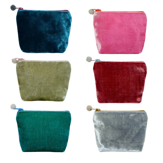 Velvet Mini Pouch/Purse - 12cm x 9cm