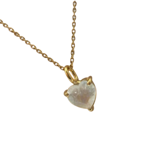 Moonstone Heart Necklace