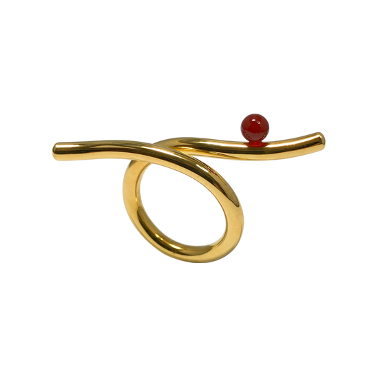 Handmade Carnelian Paralex Ring