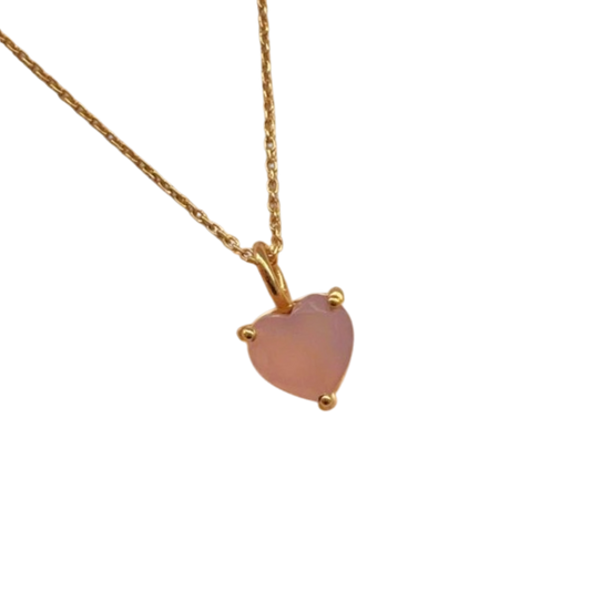 Rose Quartz Heart Necklace