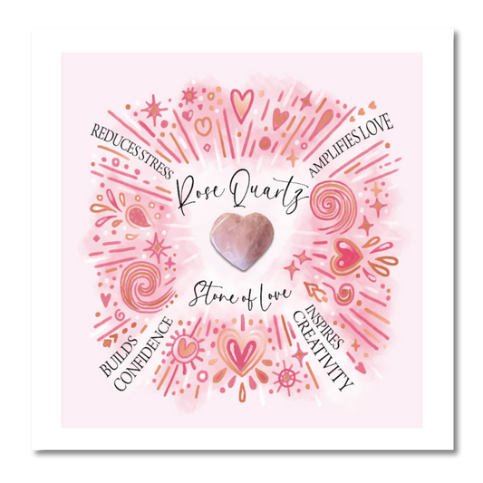 Crystal Greeting Cards - Rose Quartz