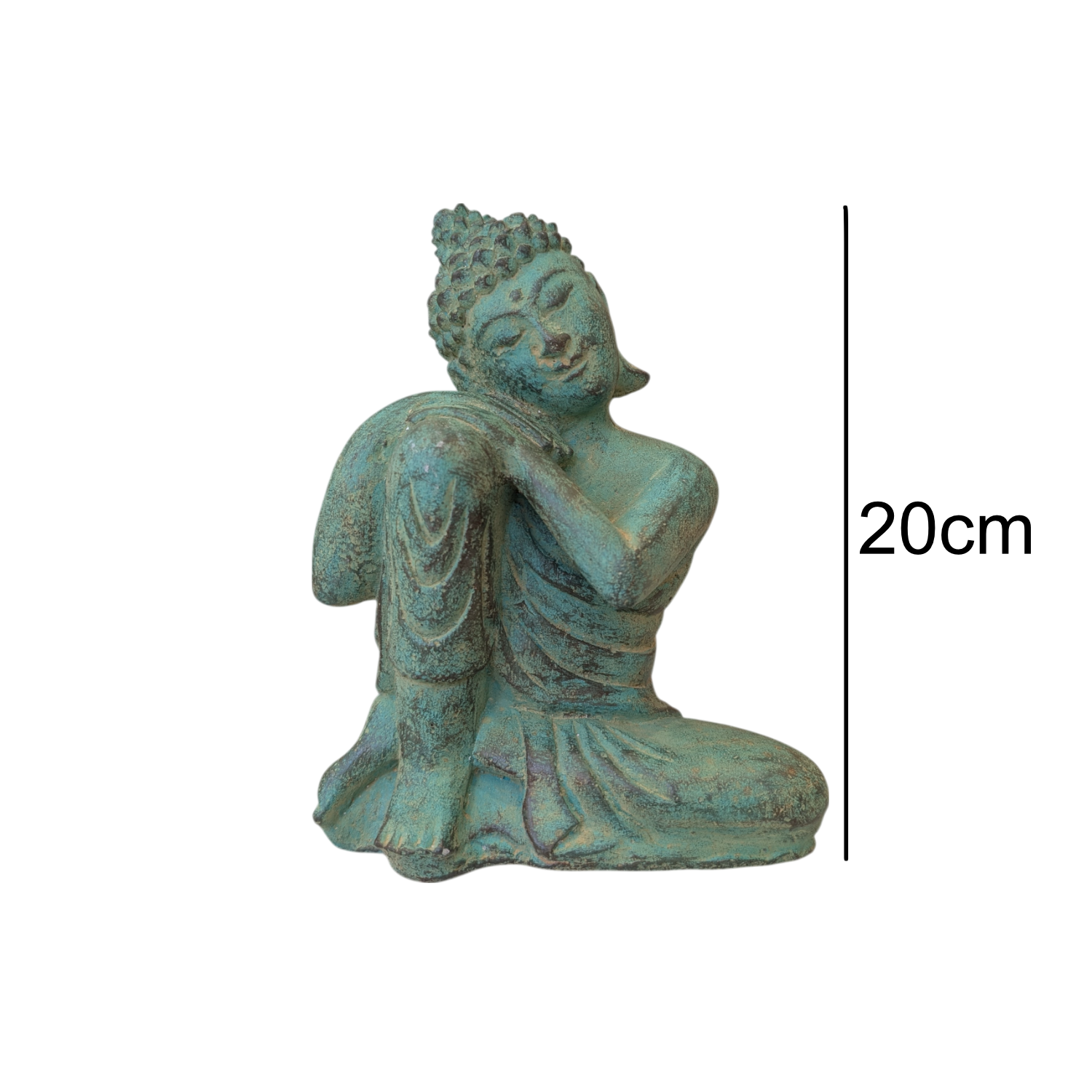 Sandstone Buddha with dimensions
