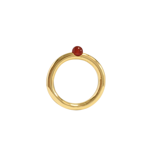 Red Dot Ring - Handmade