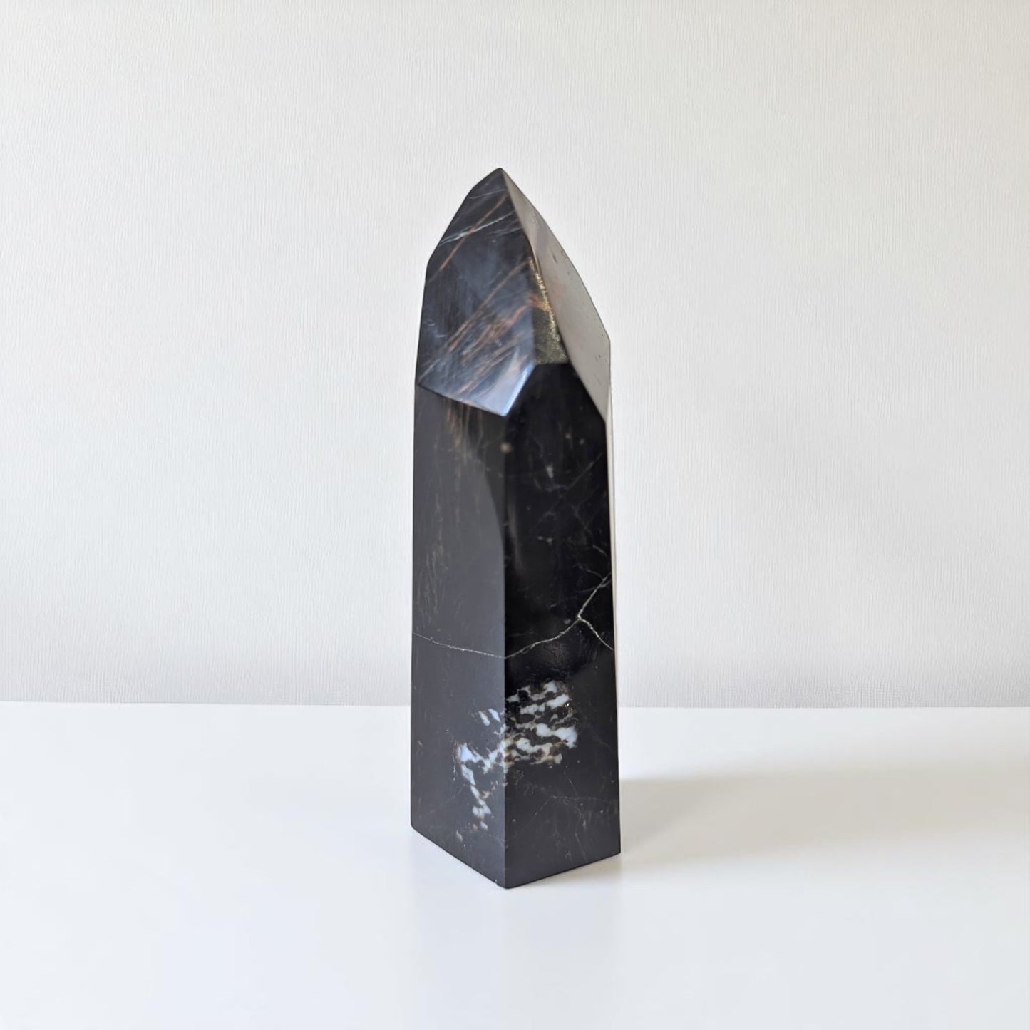 Tourmaline & Iron Obelisk - 11cm tall 4