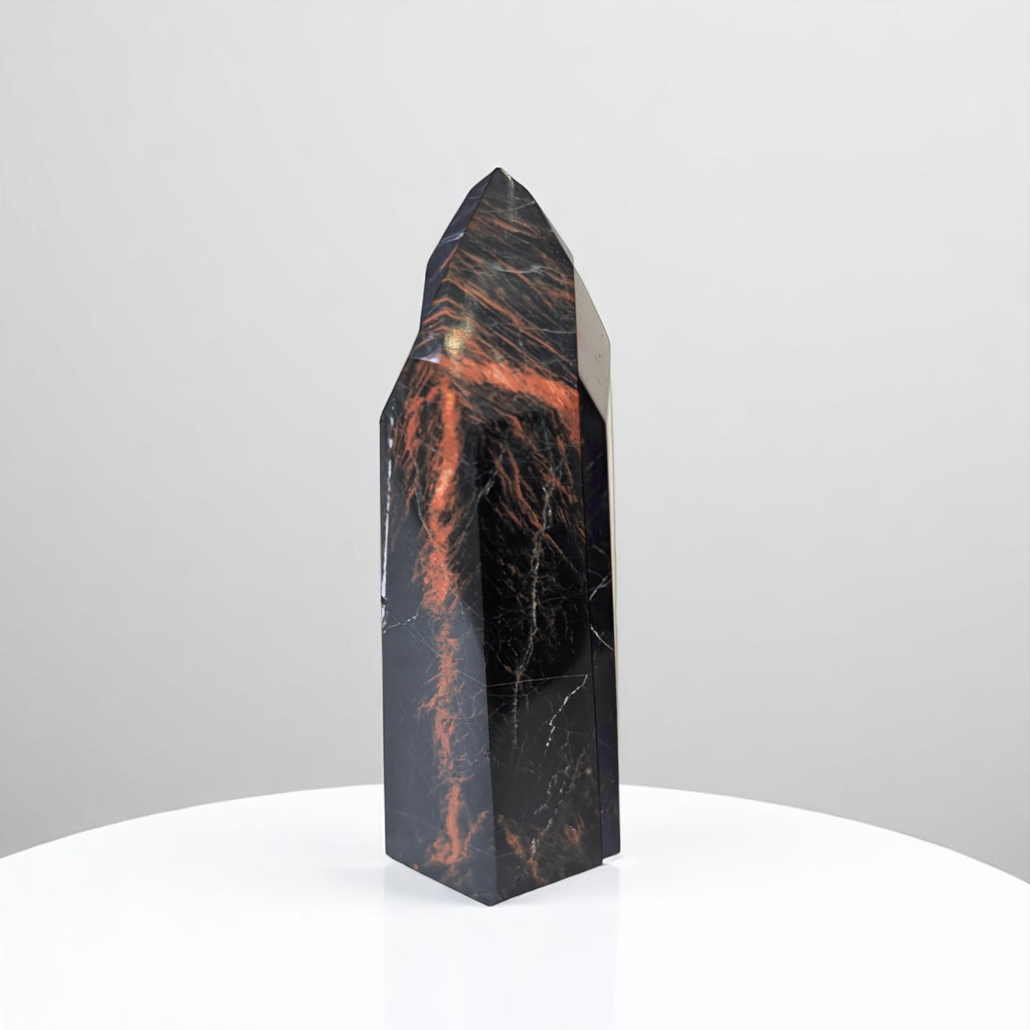 Tourmaline & Iron Obelisk - 11cm tall 2