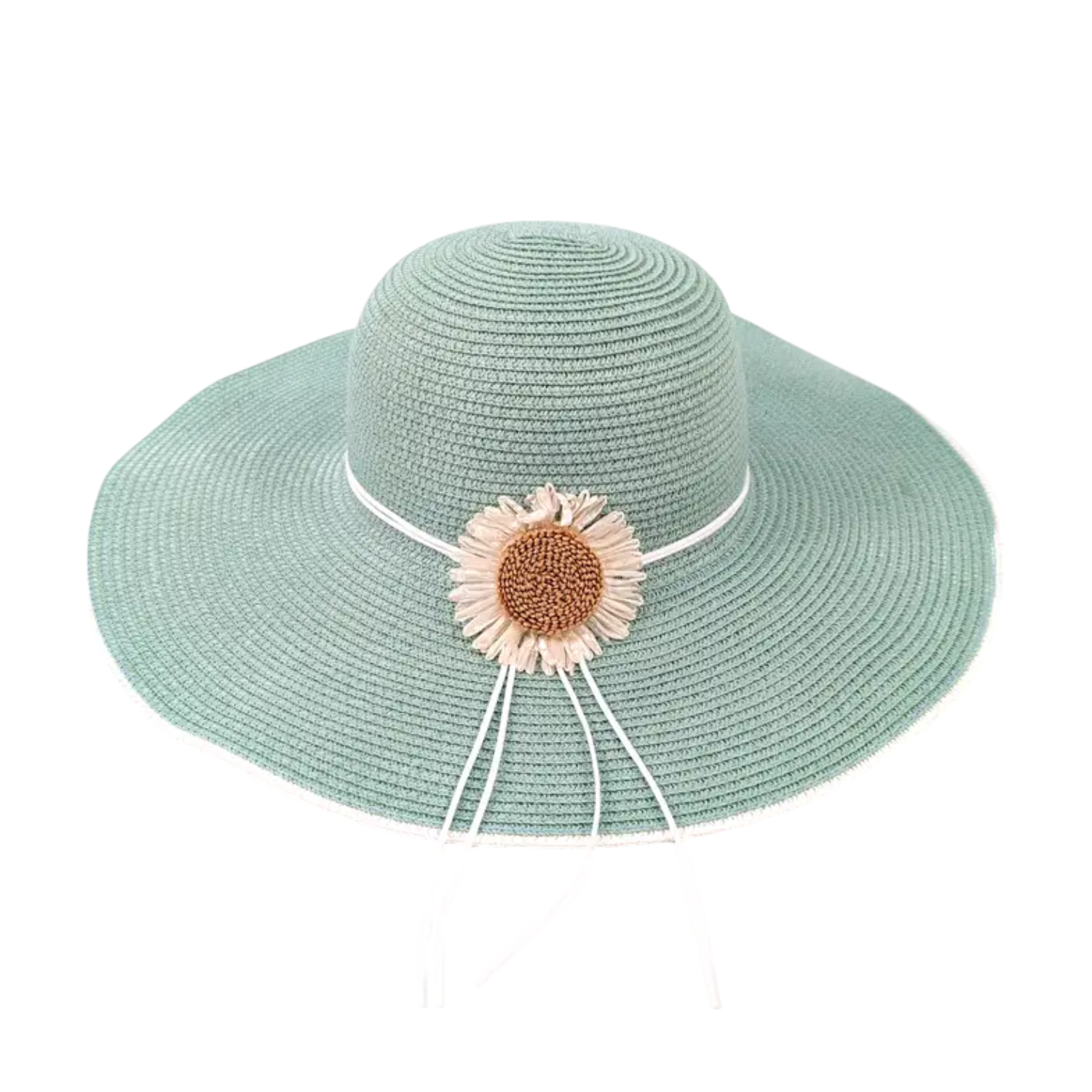 Wide Brim Foldable Hat - Light Green (57cm)