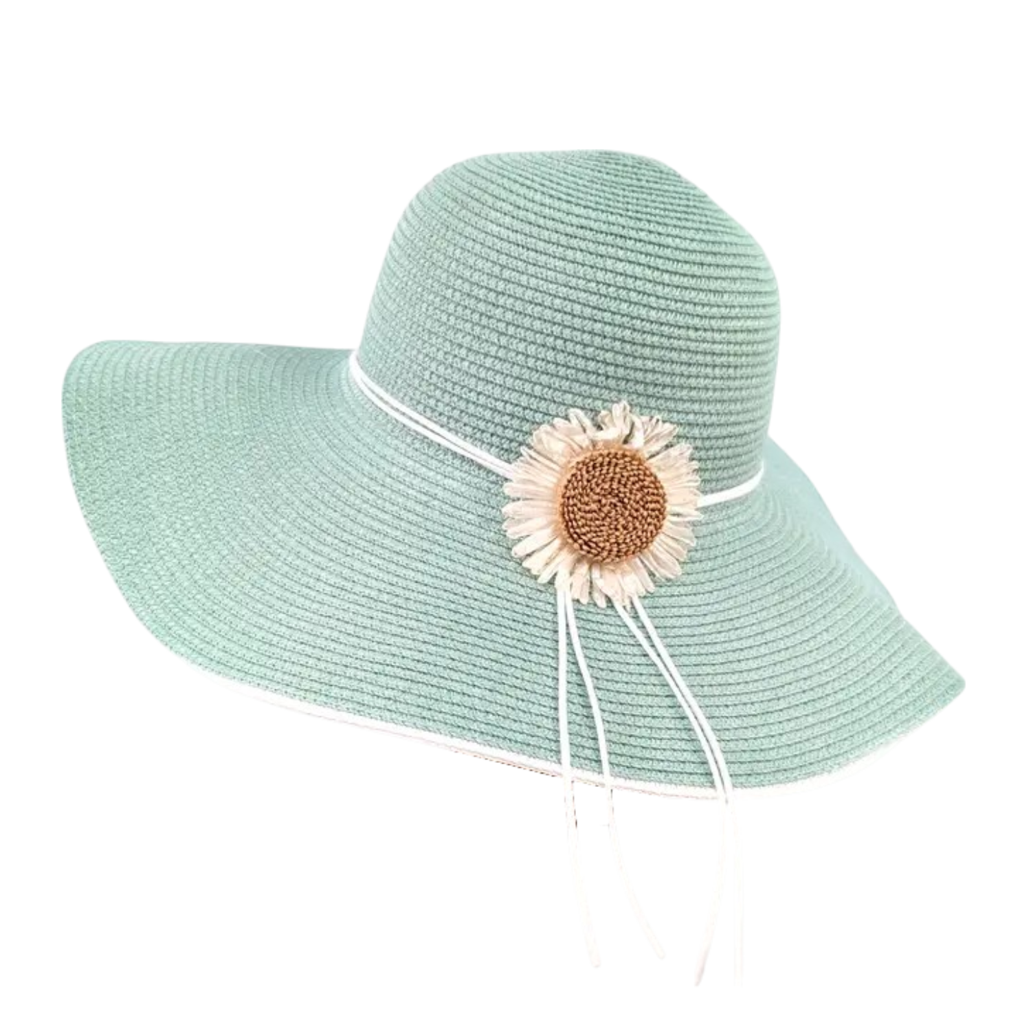 Wide Brim Foldable Hat - Light Green (57cm) side