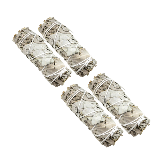White Sage Smudge Stick - 4" - Pack of 4